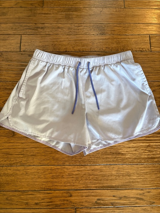 Huk Pants - Huk Women's Lavender Athletic Shorts with Blue Drawstring